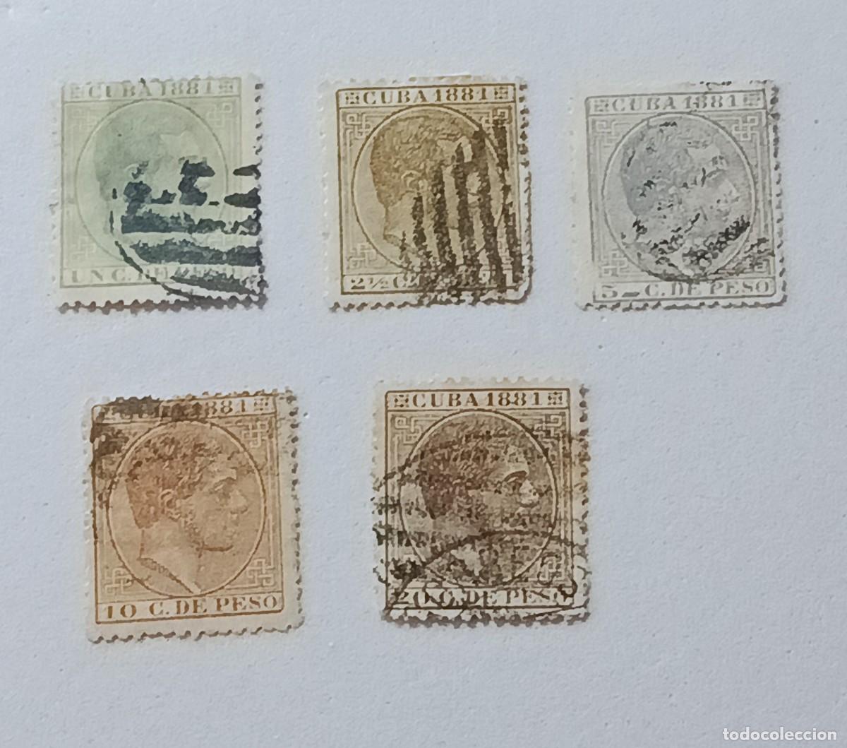 Sellos: Sellos Cuba 1881, edifil 52, 64/67