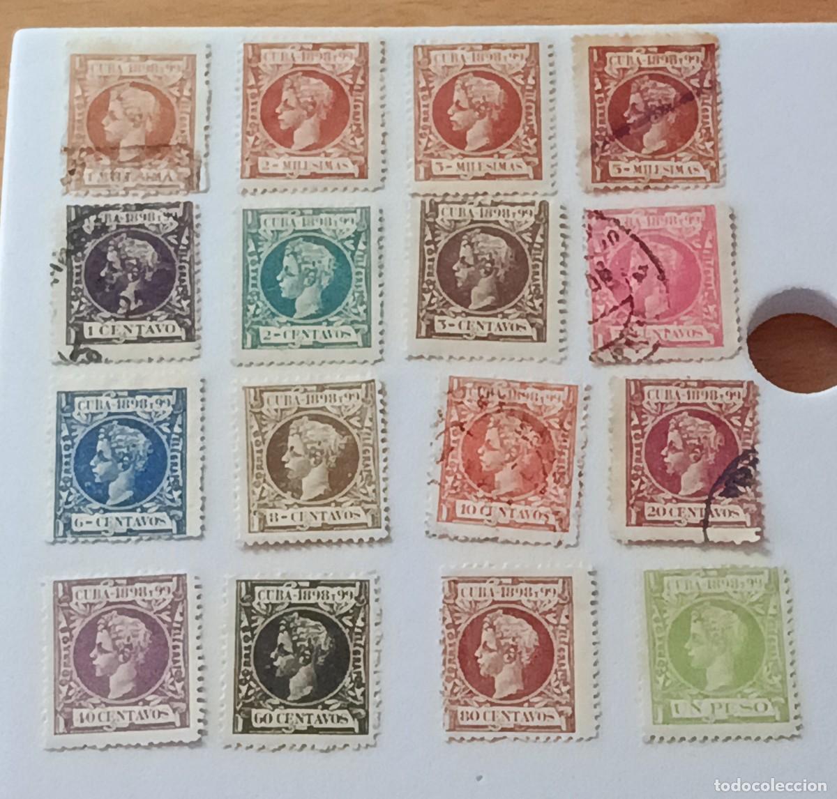 Sellos: Sellos Cuba 1898, edifil 154/156, 158/161, 163/166, 168/172