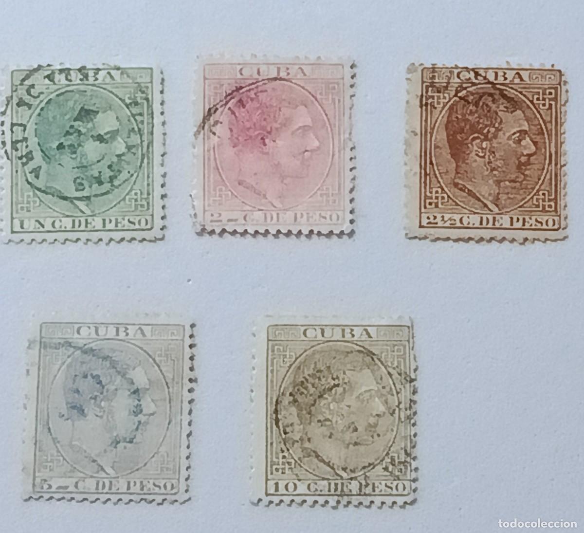 Sellos: Sellos excolonias espa&ntilde;olas Cuba 1882-1883, edifil 68/72.