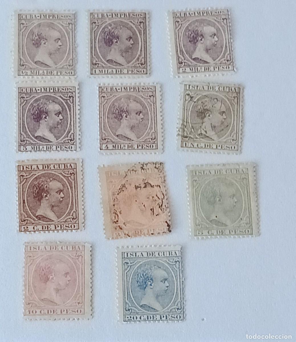 Sellos: Sellos Excolonias espa&ntilde;ola Cuba 1891-1892. Edifil 118/129, Falta 123. Los sellos mas caros en nuevo.