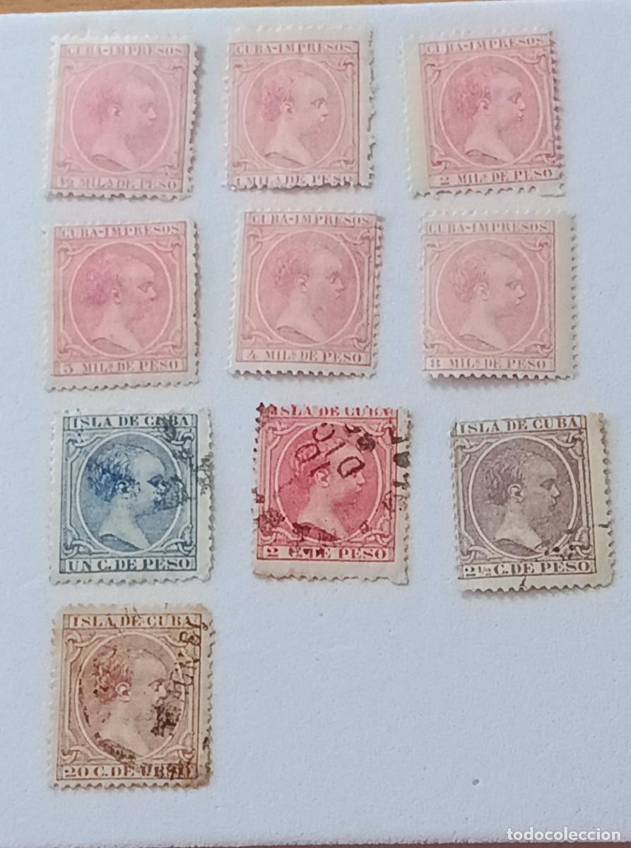Sellos: Sellos Excolonias espa&ntilde;ola Cuba 1894. Edifil 130/139, Serie completa en nuevos y usados.