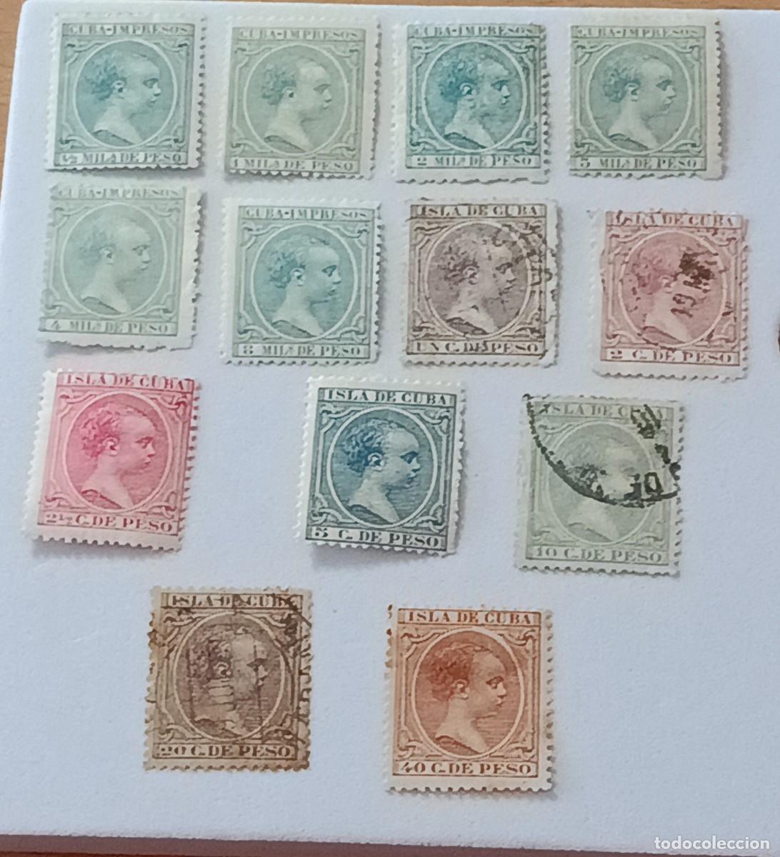 Sellos: Sellos Excolonias espa&ntilde;ola Cuba 1896-1897. Edifil 140/152, en nuevos y usados.