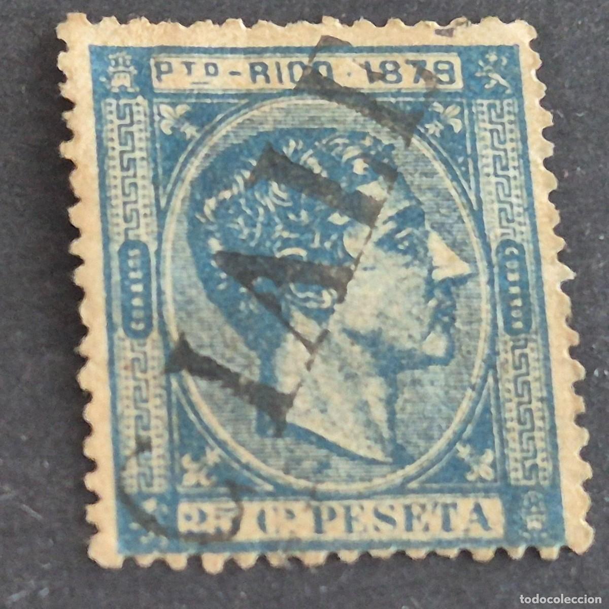 Sellos: ESPA&Ntilde;A, PUERTO RICO, 1879, ALFONSO XII, EDIFIL 26, MARCA PREFILAT&Eacute;LICA DE CIALES, RARO, ( LOTE AB )