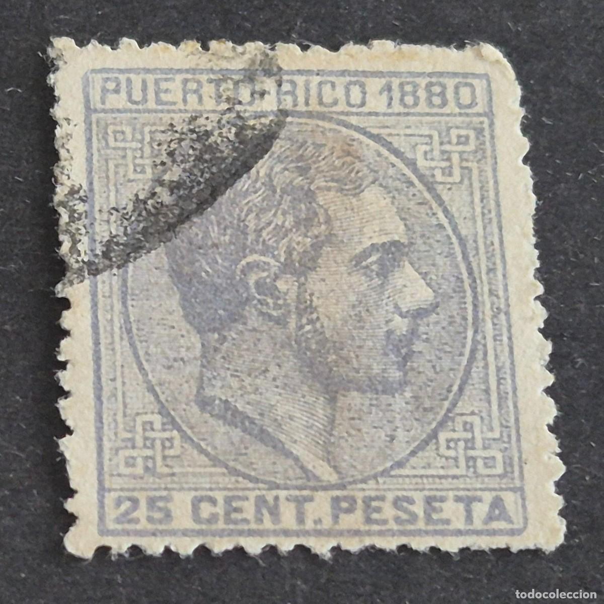 Sellos: ESPA&Ntilde;A, PUERTO RICO, 1880, ALFONSO XII, EDIFIL 38, USADO, ( LOTE AB )