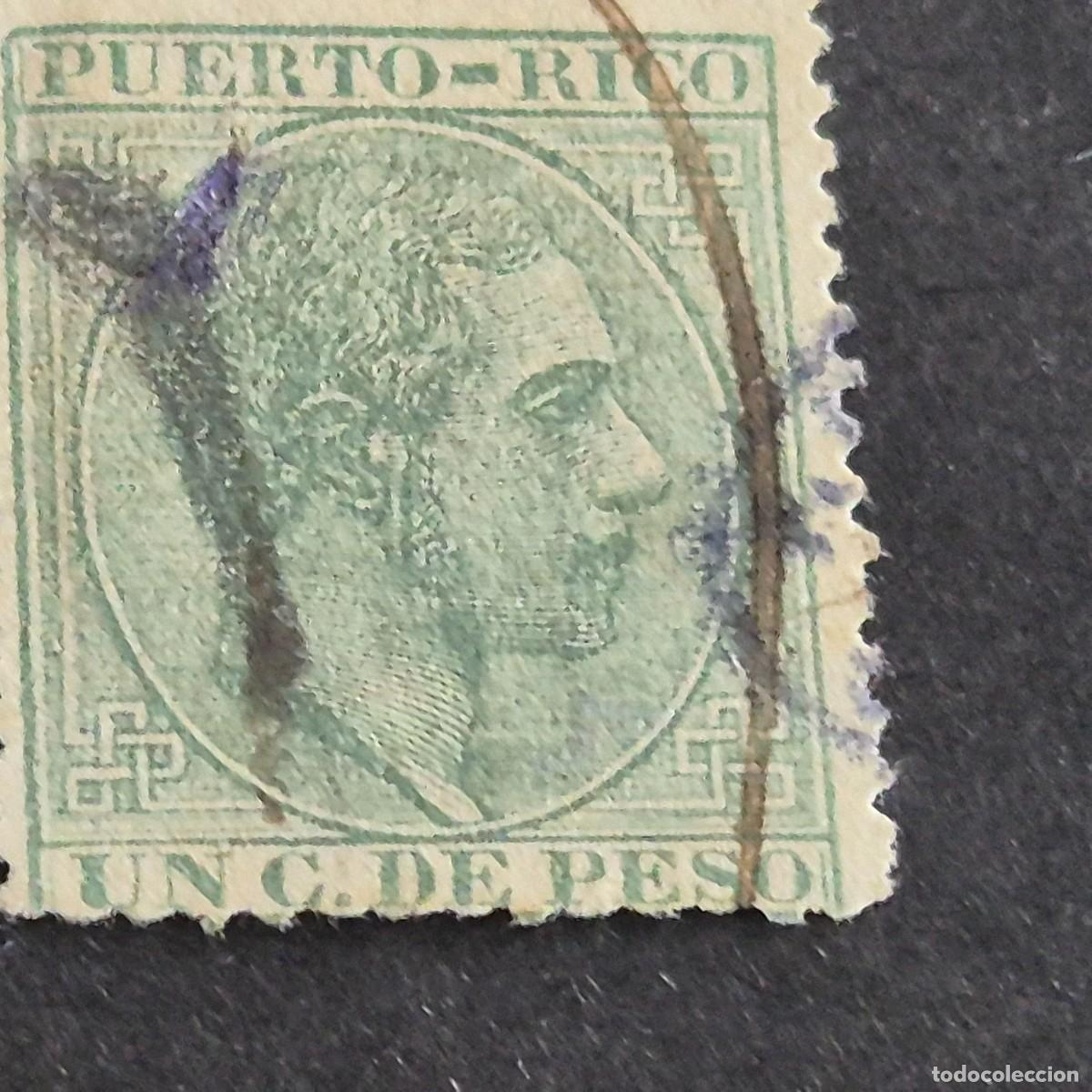 Sellos: ESPA&Ntilde;A, PUERTO RICO, 1882-1886, ALFONSO XII, EDIFIL 61, USADO, REPARADO, (LOTE AB)