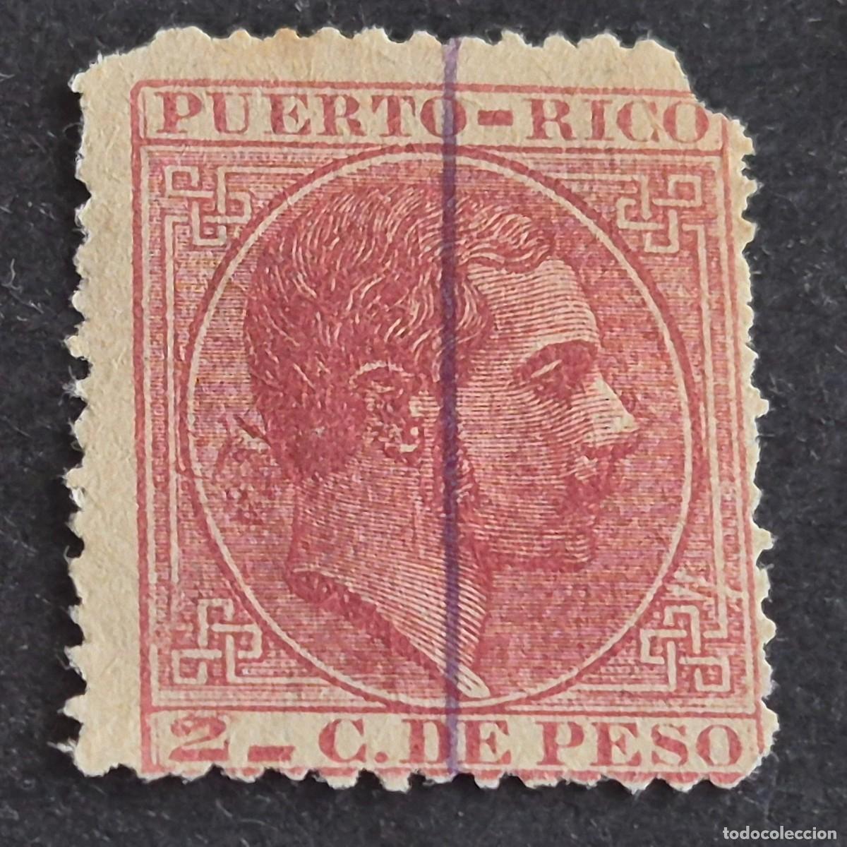 Sellos: ESPA&Ntilde;A, PUERTO RICO, 1882-1886, ALFONSO XII, EDIFIL 62, USADO, LE FALTA ESQUINA SUPERIOR, (LOTE AB)