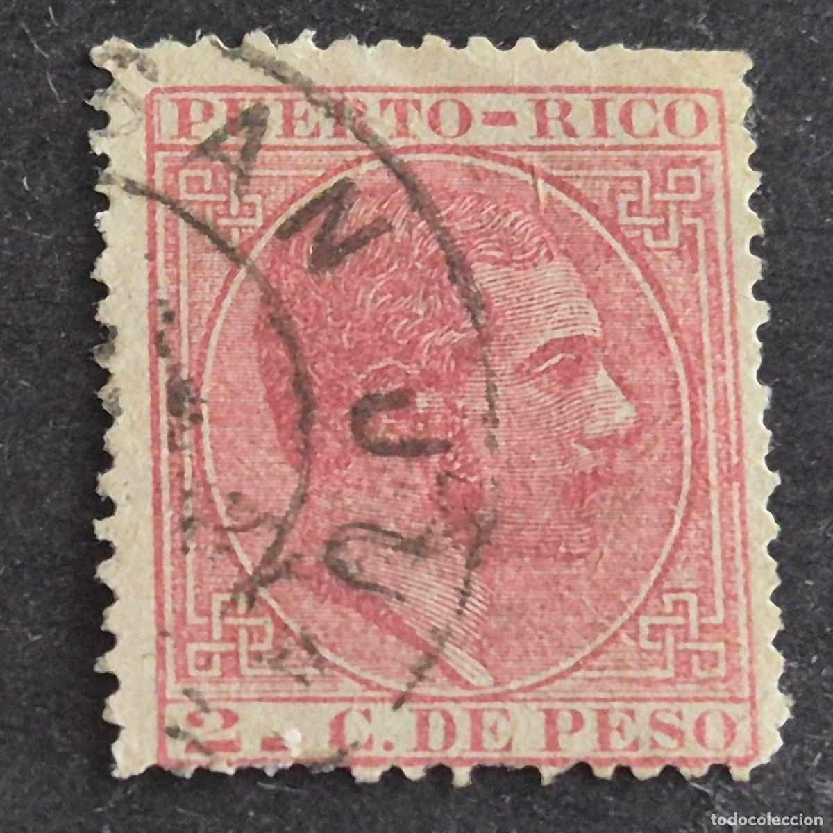 Sellos: ESPA&Ntilde;A, PUERTO RICO, 1882-1886, ALFONSO XII, EDIFIL 62, MATASELLO FECHADOR, (LOTE AB)