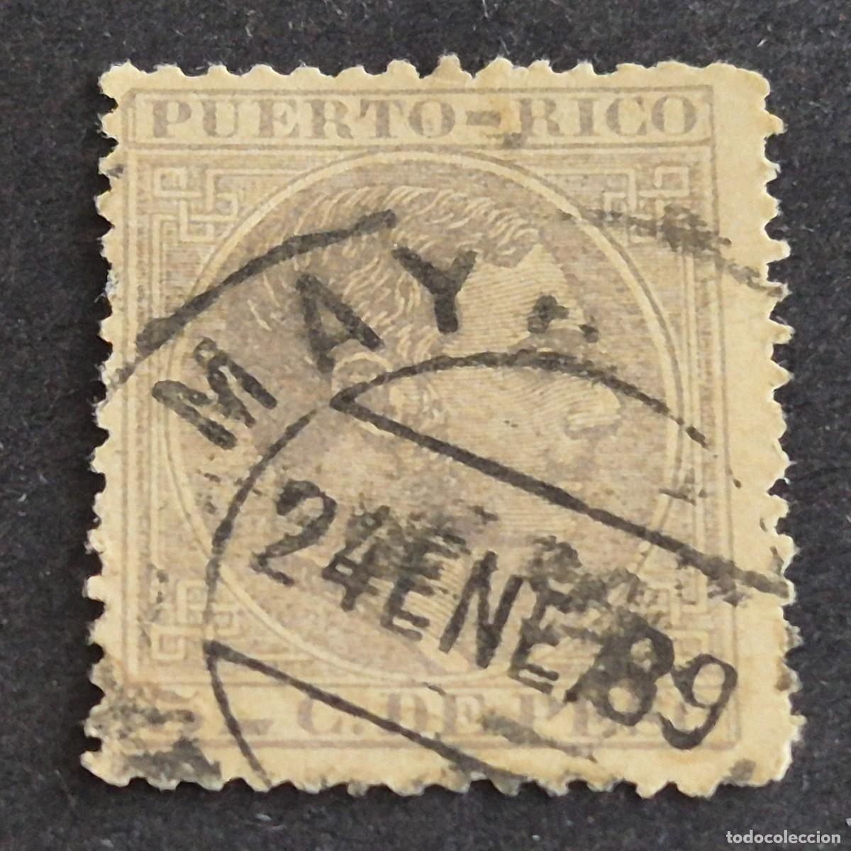 Sellos: ESPA&Ntilde;A, PUERTO RICO, 1882-1886, ALFONSO XII, EDIFIL 65, TIPO III 65d, MATASELLO MAYAGUEZ, (LOTE AB)