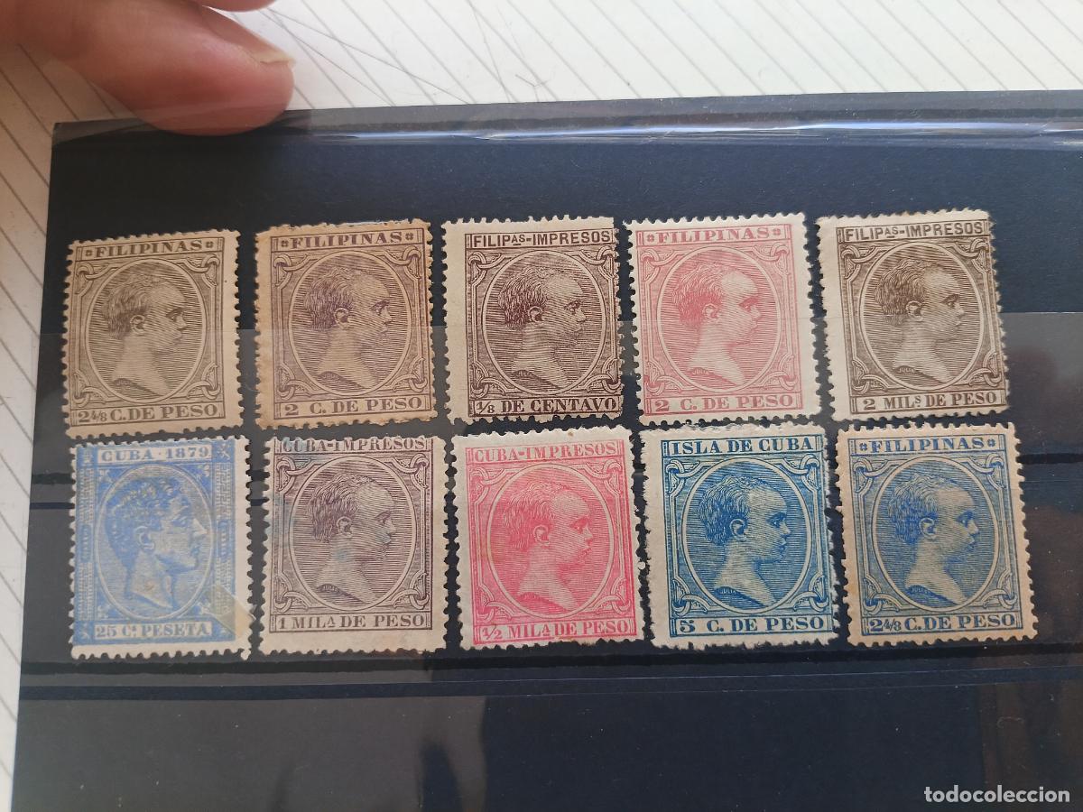 Sellos: Cuba y Filipinas. Lote de sellos Alfonso XII y Alfonso XIII