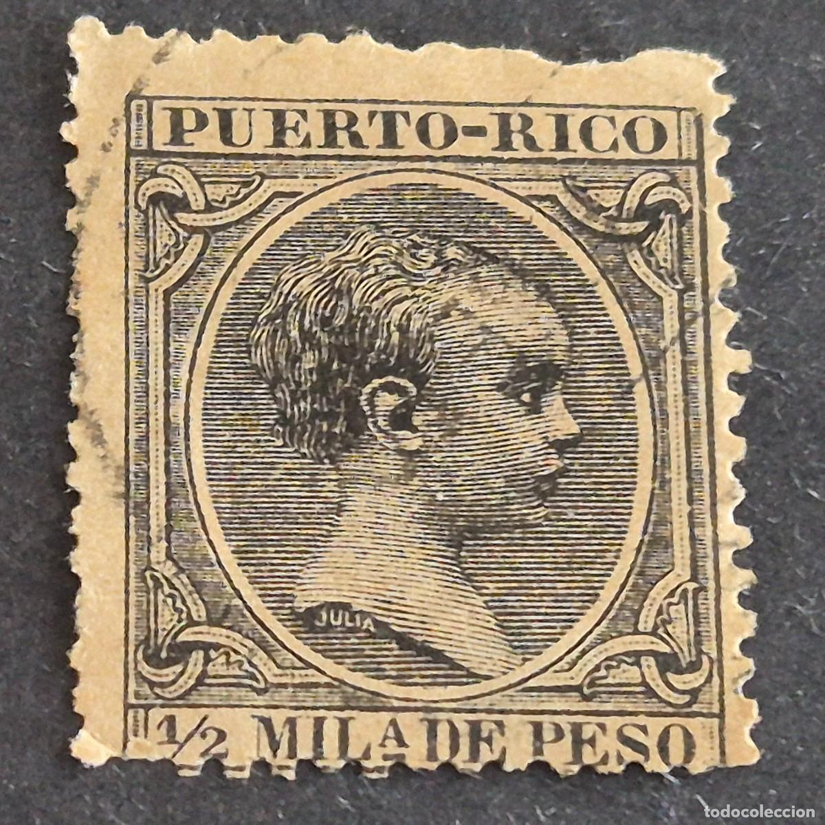 Sellos: ESPA&Ntilde;A, PUERTO RICO, 1890, ALFONSO XIII, EDIFIL 71, USADO, (LOTE AB)
