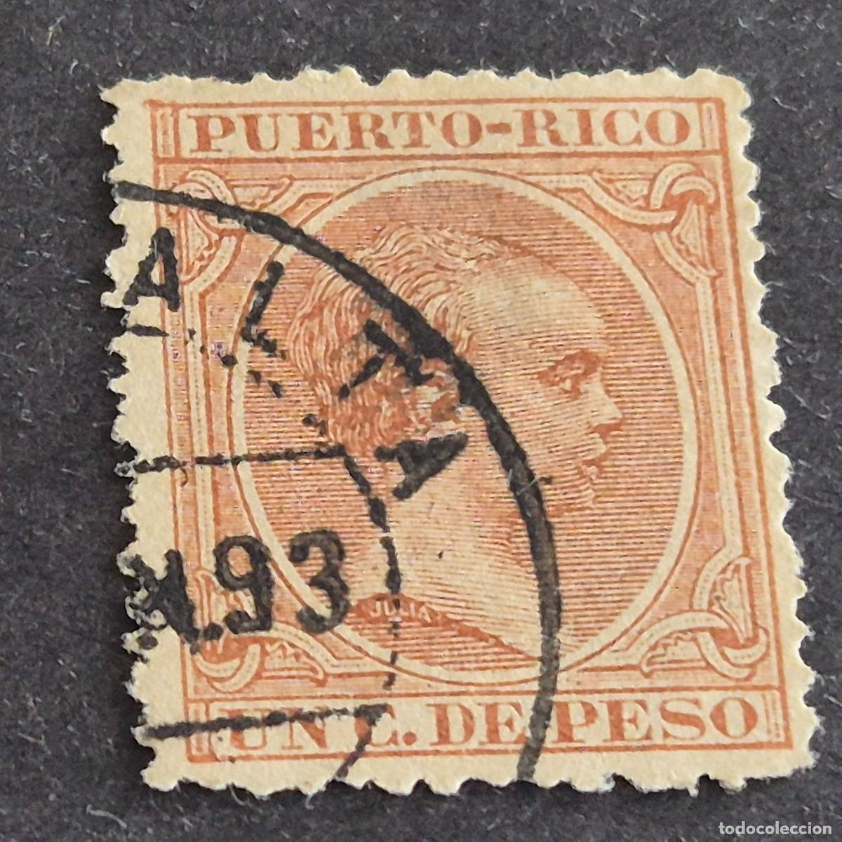 Sellos: ESPA&Ntilde;A, PUERTO RICO, 1890, ALFONSO XIII, EDIFIL 77, MAT. FECHADOR DE VEGA ALTA, LEER, (LOTE AB)