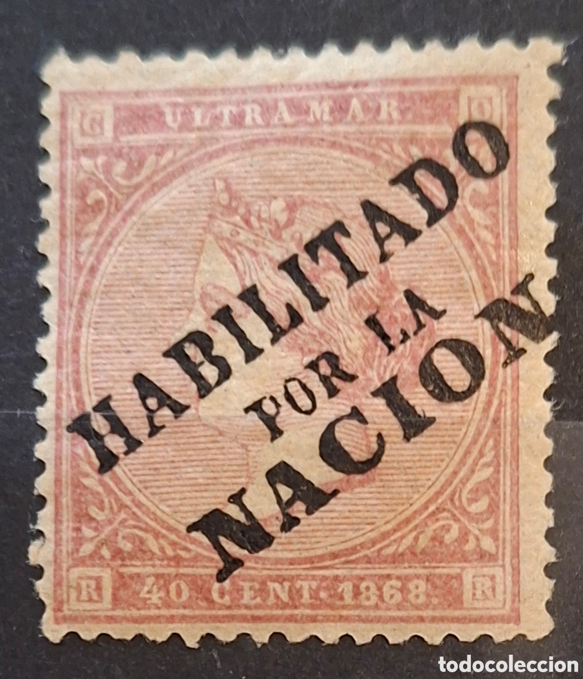 Sellos: Espa&ntilde;a cuba sellos isabel Habilitado por la Nacion 1868 nuevo*