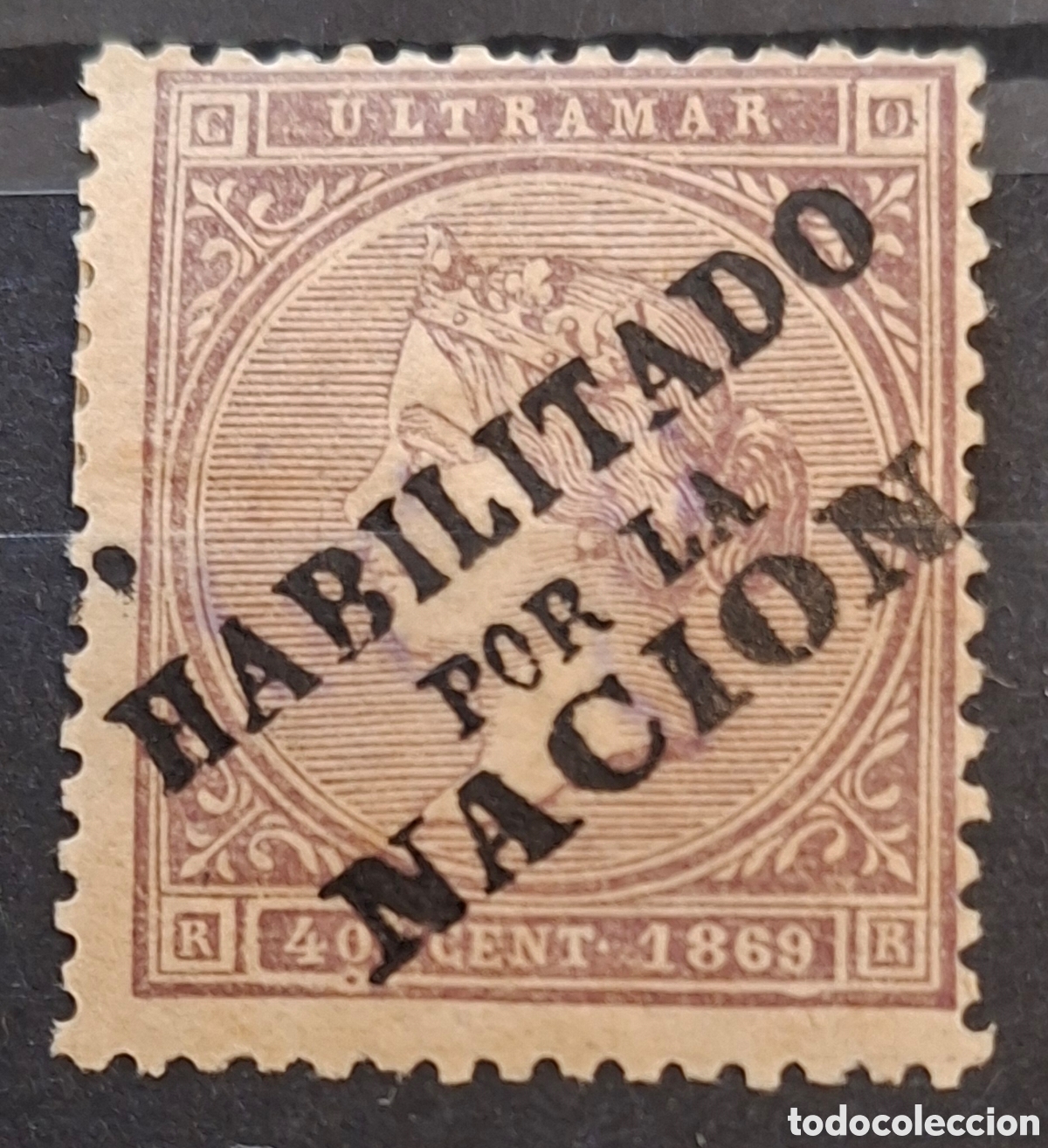 Sellos: Espa&ntilde;a cuba sellos isabel Habilitado por la Nacion 1869 nuevo*