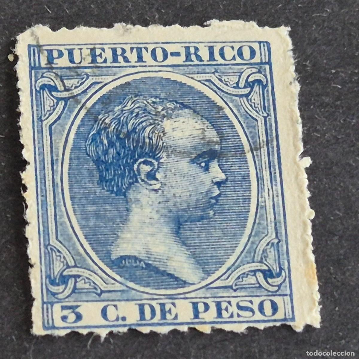 Sellos: ESPA&Ntilde;A, PUERTO RICO, 1890, ALFONSO XIII, EDIFIL 79, USADO, (LOTE AB)