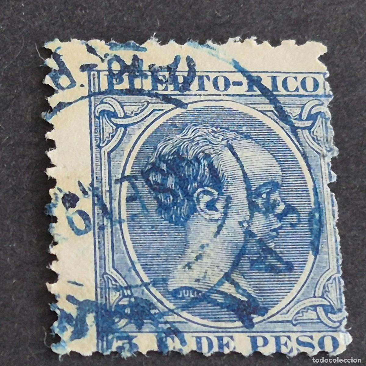 Sellos: ESPA&Ntilde;A, PUERTO RICO, 1890, ALFONSO XIII, EDIFIL 79, MATASELLO FECHADOR DE SAN JUAN, (LOTE AB)