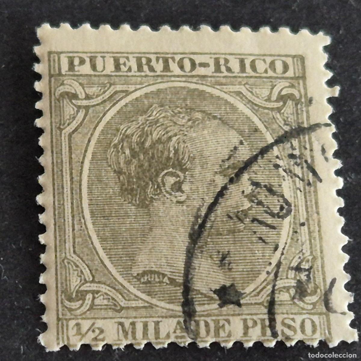 Sellos: ESPA&Ntilde;A, PUERTO RICO, 1891-1892, ALFONSO XIII, EDIFIL 86, USADO, (LOTE AB)