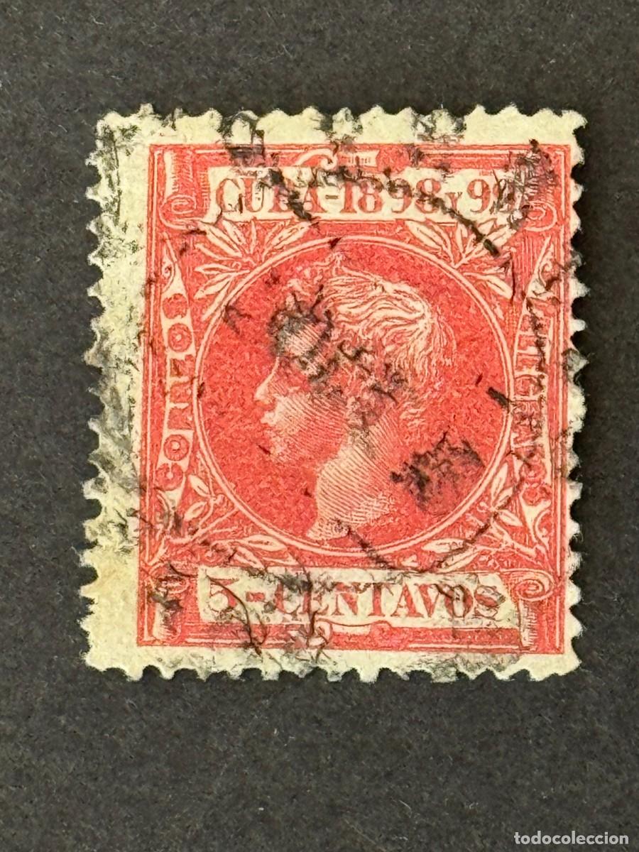 Sellos: Cuba, Alfonso XIII, 1898, Edifil 163, usado