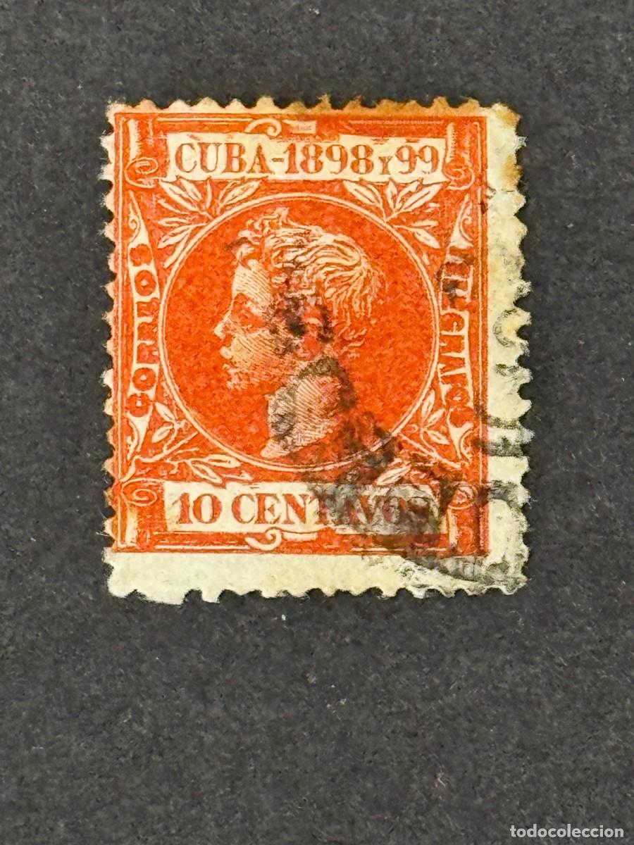 Sellos: Cuba, Alfonso XIII, 1898, Edifil 166, usado