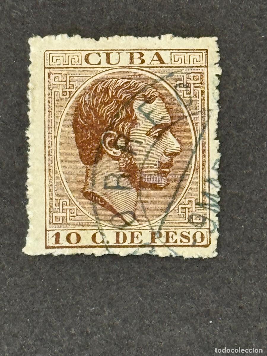 Sellos: Cuba, Alfonso XII, 1883-1888, Edifil 102, usado