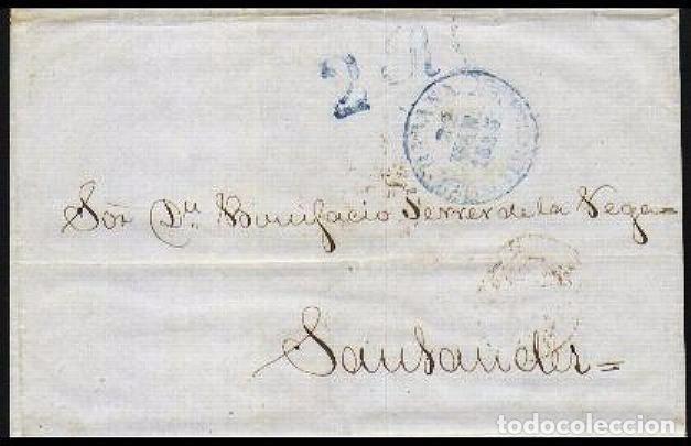Sellos: CARTA 1855 HABANA-SANTANDER