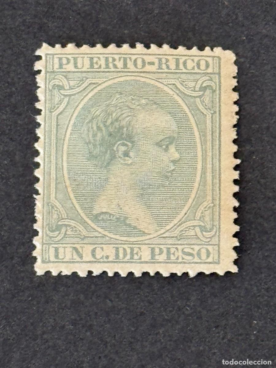 Sellos: Puerto Rico, Alfonso XIII, 1891-1892 Edifil 92, nuevo con fijasellos