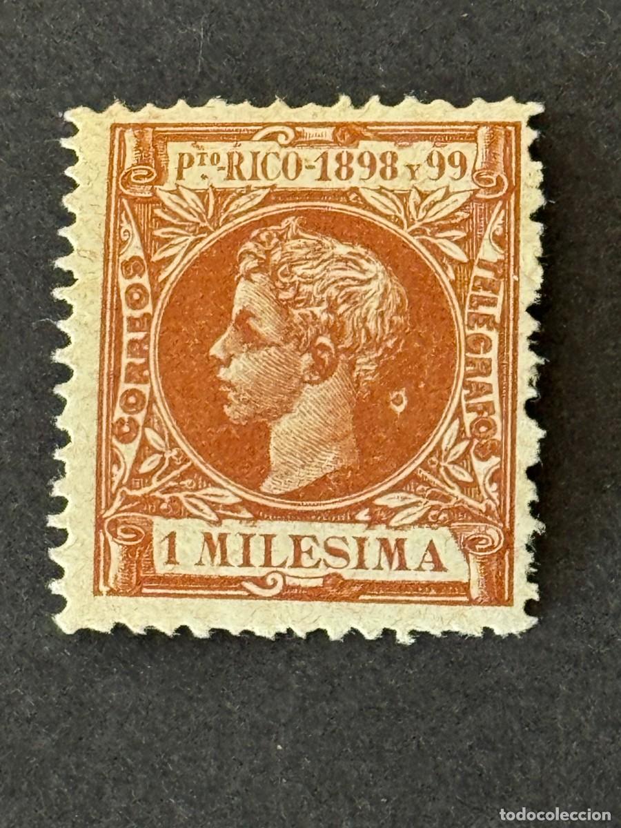 Sellos: Puerto Rico, Alfonso XIII, 1898, Edifil 130, nuevo con fijasellos