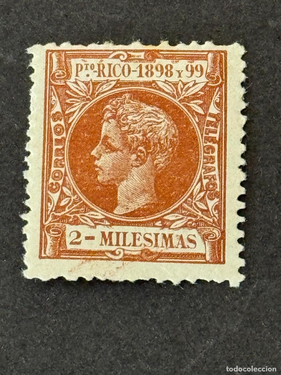 Sellos: Puerto Rico, Alfonso XIII, 1898, Edifil 131, nuevo con fijasellos