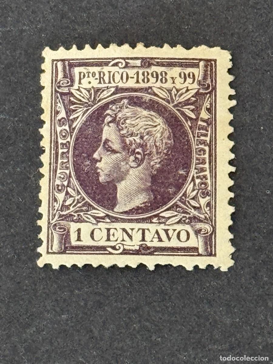 Sellos: Puerto Rico, Alfonso XIII, 1898, Edifil 135, nuevo con fijasellos
