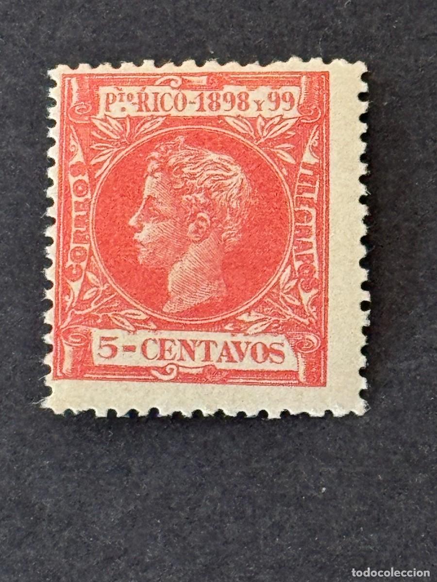 Sellos: Puerto Rico, Alfonso XIII, 1898, Edifil 139, nuevo con fijasellos