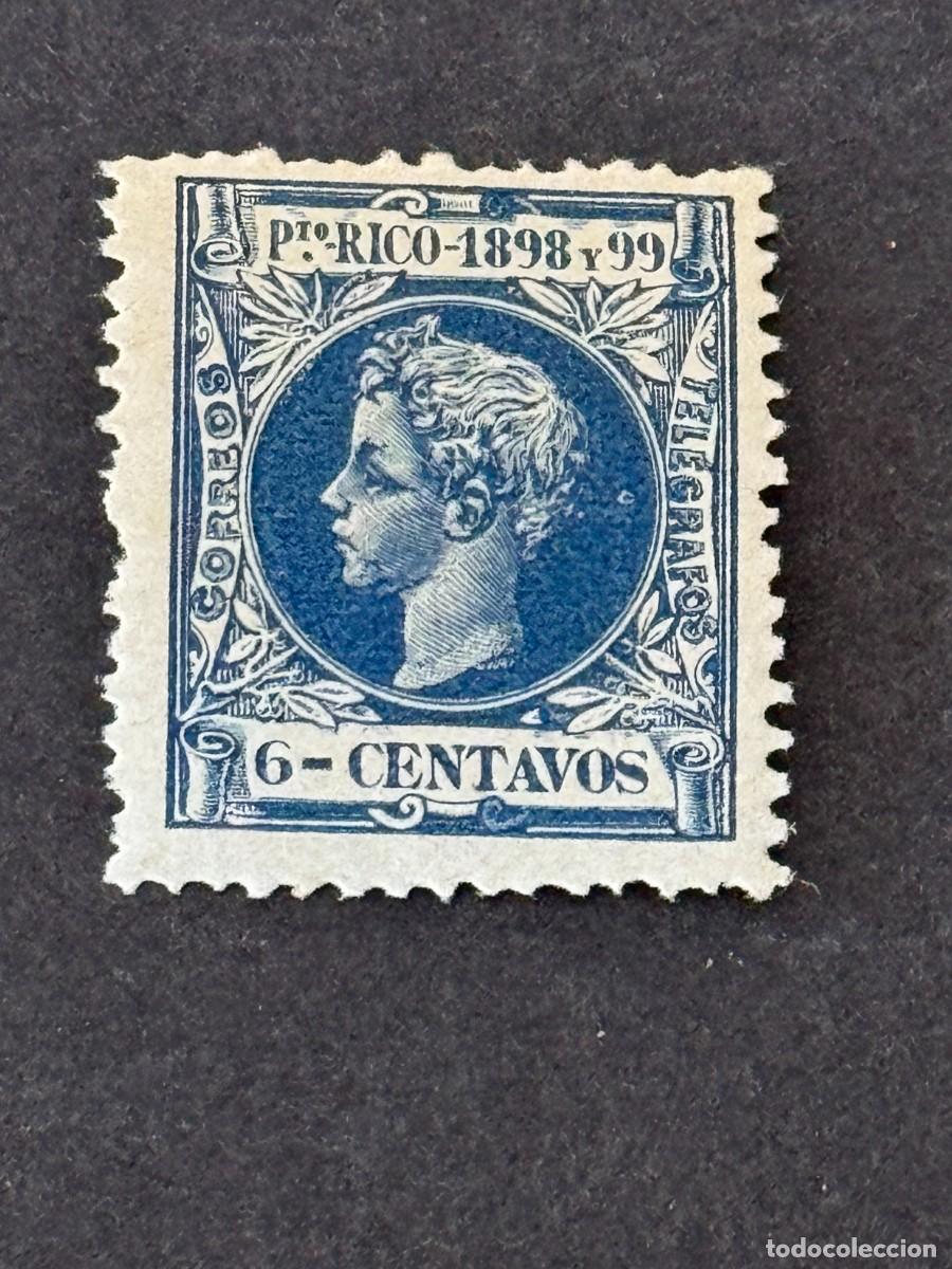 Sellos: Puerto Rico, Alfonso XIII, 1898, Edifil 140, nuevo con fijasellos