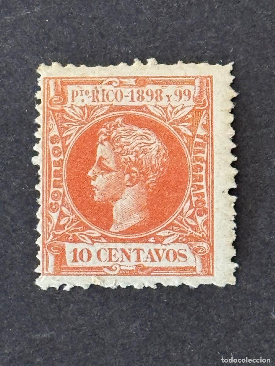 Sellos: Puerto Rico, Alfonso XIII, 1898, Edifil 142, nuevo con fijasellos