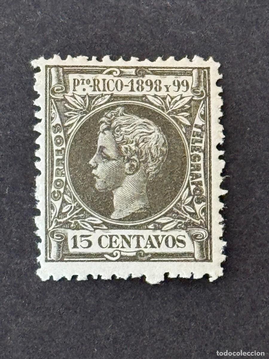 Sellos: Puerto Rico, Alfonso XIII, 1898, Edifil 143, nuevo con fijasellos