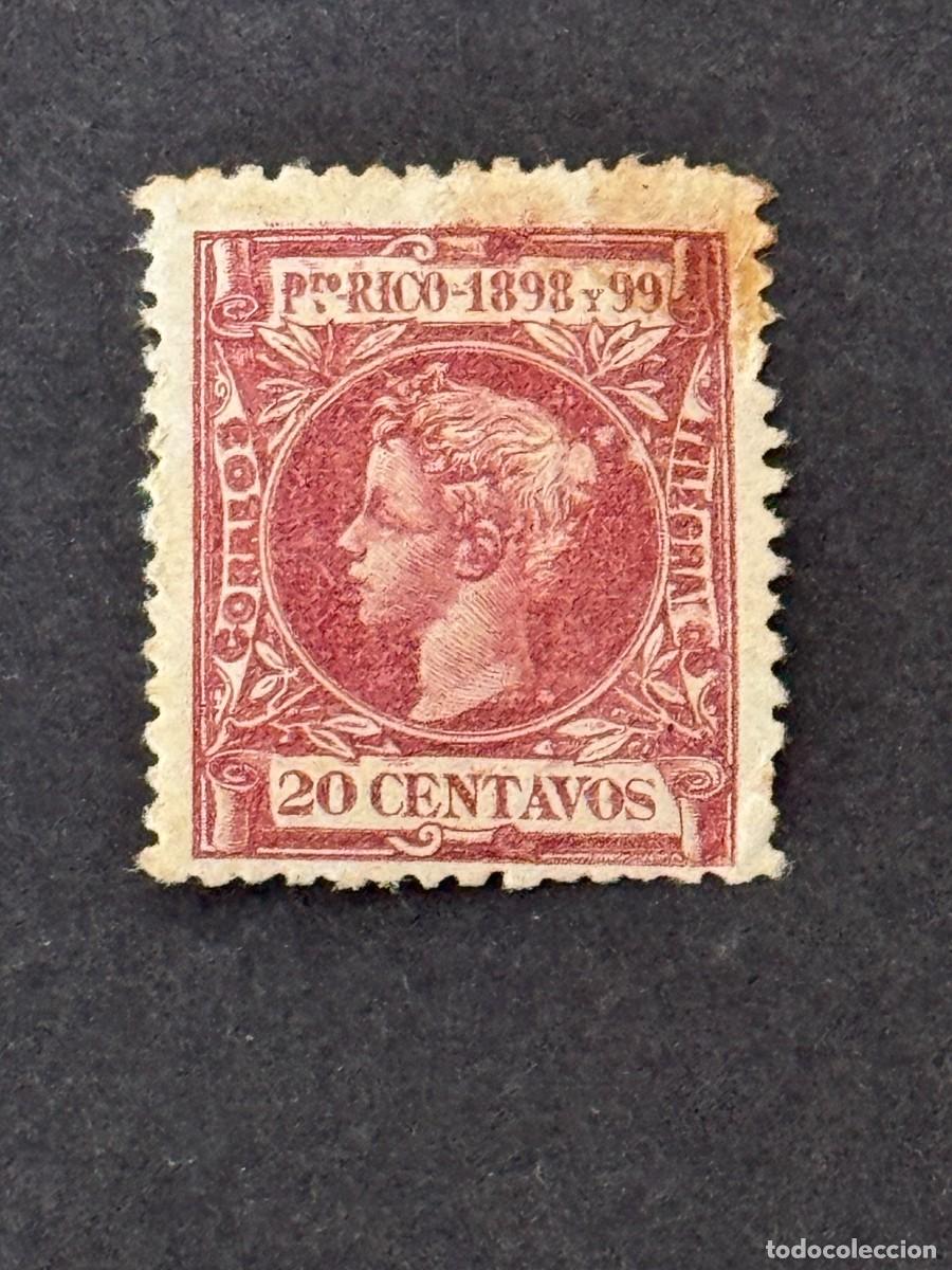 Sellos: Puerto Rico, Alfonso XIII, 1898, Edifil 144, nuevo con fijasellos