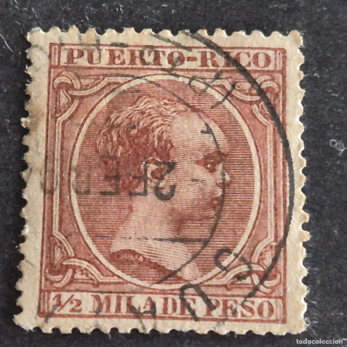 Sellos: ESPA&Ntilde;A, PUERTO RICO, 1894, ALFONSO XIII, EDIFIL 102, USADO, (LOTE AB)