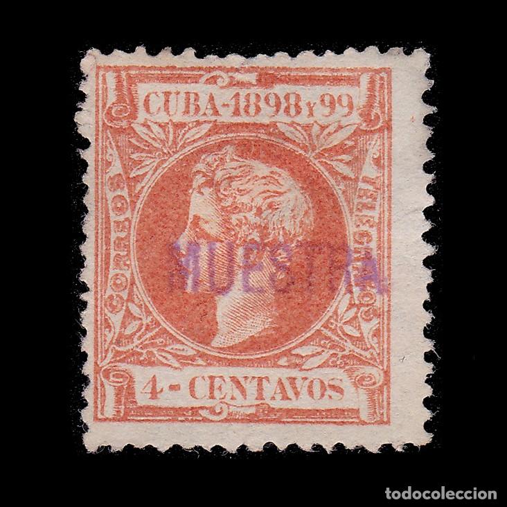 Sellos: CUBA. 1898. Alfonso XIII. MUESTRA. 4ct. Nuevo(*). Edifil 162.