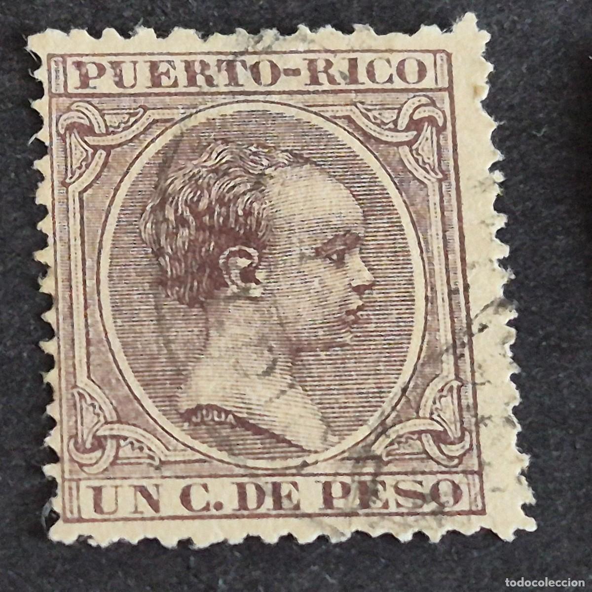 Sellos: ESPA&Ntilde;A, PUERTO RICO, 1894, ALFONSO XIII, EDIFIL 106, USADO, (LOTE AB)