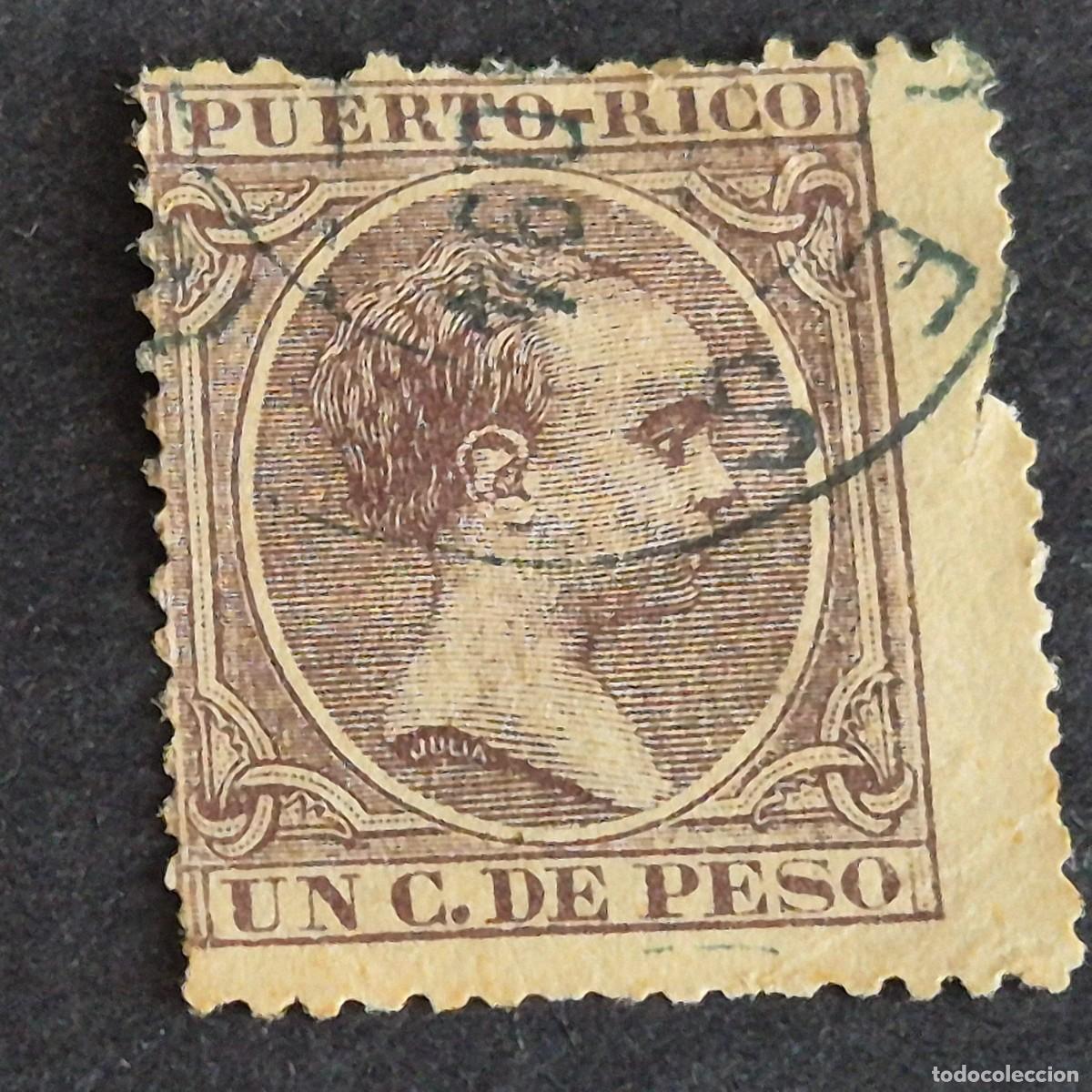 Sellos: ESPA&Ntilde;A, PUERTO RICO, 1894, ALFONSO XIII, EDIFIL 106, USADO, (LOTE AB)