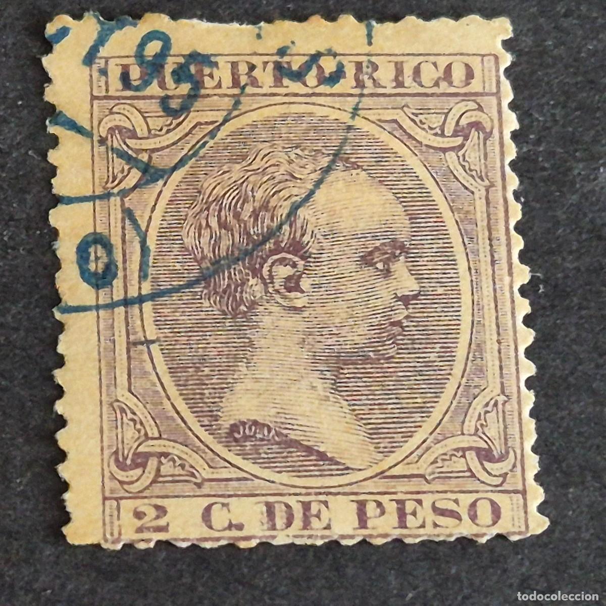 Sellos: ESPA&Ntilde;A, PUERTO RICO, 1894, ALFONSO XIII, EDIFIL 107, USADO, (LOTE AB)