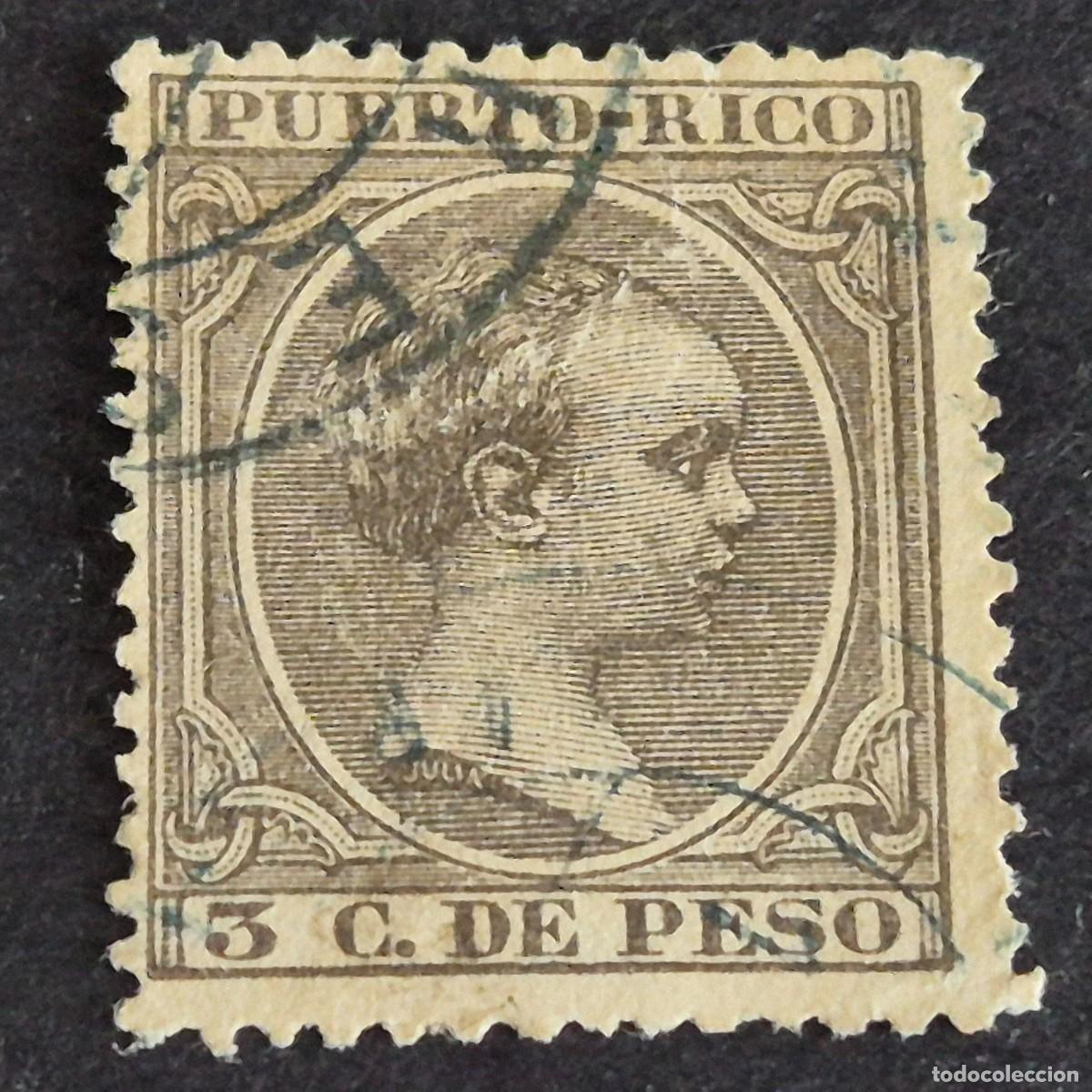 Sellos: ESPA&Ntilde;A, PUERTO RICO, 1894, ALFONSO XIII, EDIFIL 108, USADO, (LOTE AB)