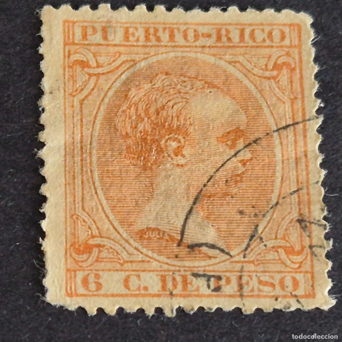 Sellos: ESPA&Ntilde;A, PUERTO RICO, 1894, ALFONSO XIII, EDIFIL 111, MATASELLO FECHADOR, PUNTO ADELGAZADO, (LOTE AB)