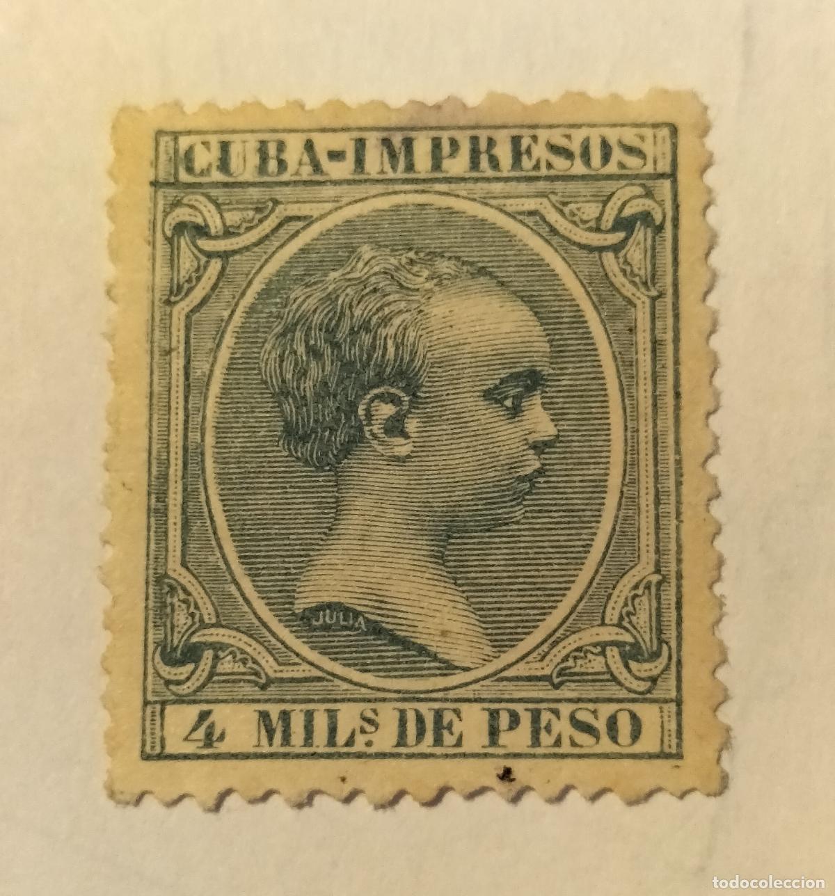 Sellos: SELLO CUBA - COLONIA ESPA&Ntilde;OLA - ALFONSO XIII - 1896-1897 EDIFIL 144.