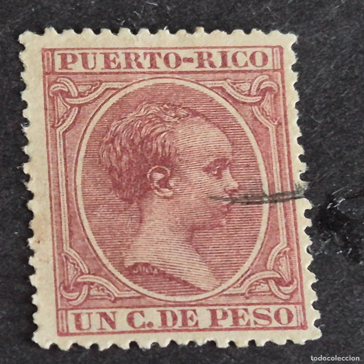 Sellos: ESPA&Ntilde;A, PUERTO RICO, 1896-1897, ALFONSO XIII, EDIFIL 119, USADO, (LOTE AB)