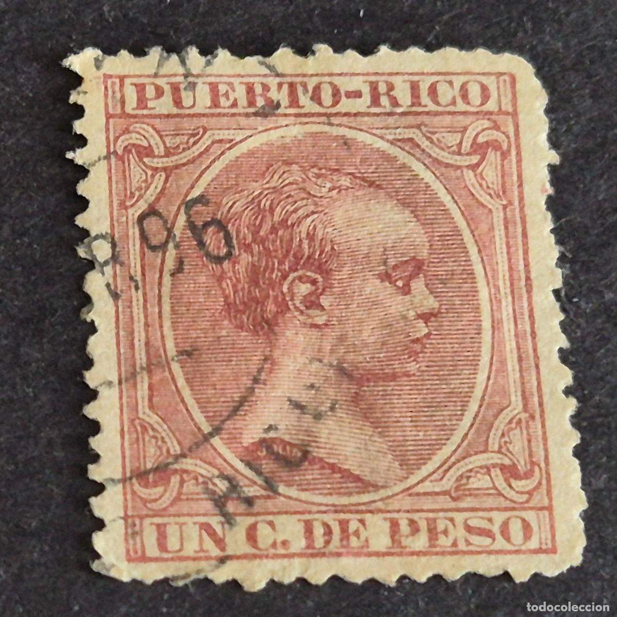 Sellos: ESPA&Ntilde;A, PUERTO RICO, 1896-1897, ALFONSO XIII, EDIFIL 119, USADO, (LOTE AB)
