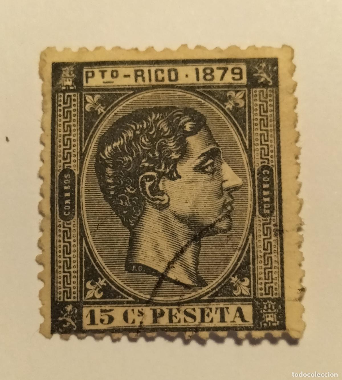 Sellos: SELLO PUERTO RICO - COLONIA ESPA&Ntilde;OLA - ALFONSO XII - 1879 - EDIFIL 25.