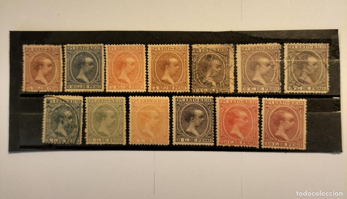 Sellos: SELLOs PUERTO RICO - COLONIA ESPA&Ntilde;OLA - ALFONSO XIII- - 1894 - EDIFIL 102 al 114 (COMPLETA).