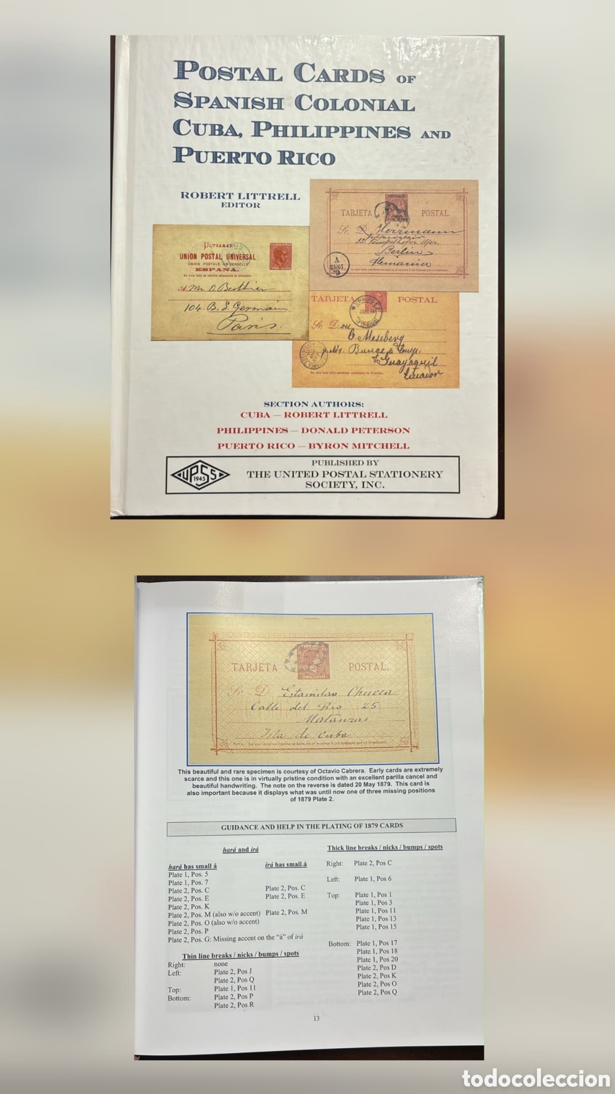 Sellos: CA)Cuba, Philippines & Puerto Rico + 2010s + Philatelic Literature + Reference book &ldquo;Postal Cards of