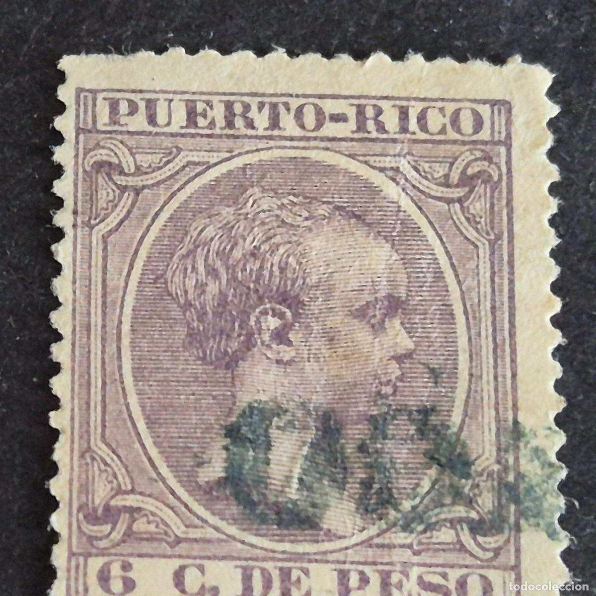 Sellos: ESPA&Ntilde;A, PUERTO RICO, 1896-1897, ALFONSO XIII, EDIFIL 125, USADO, MARCA FRANCO ?, (LOTE AB)