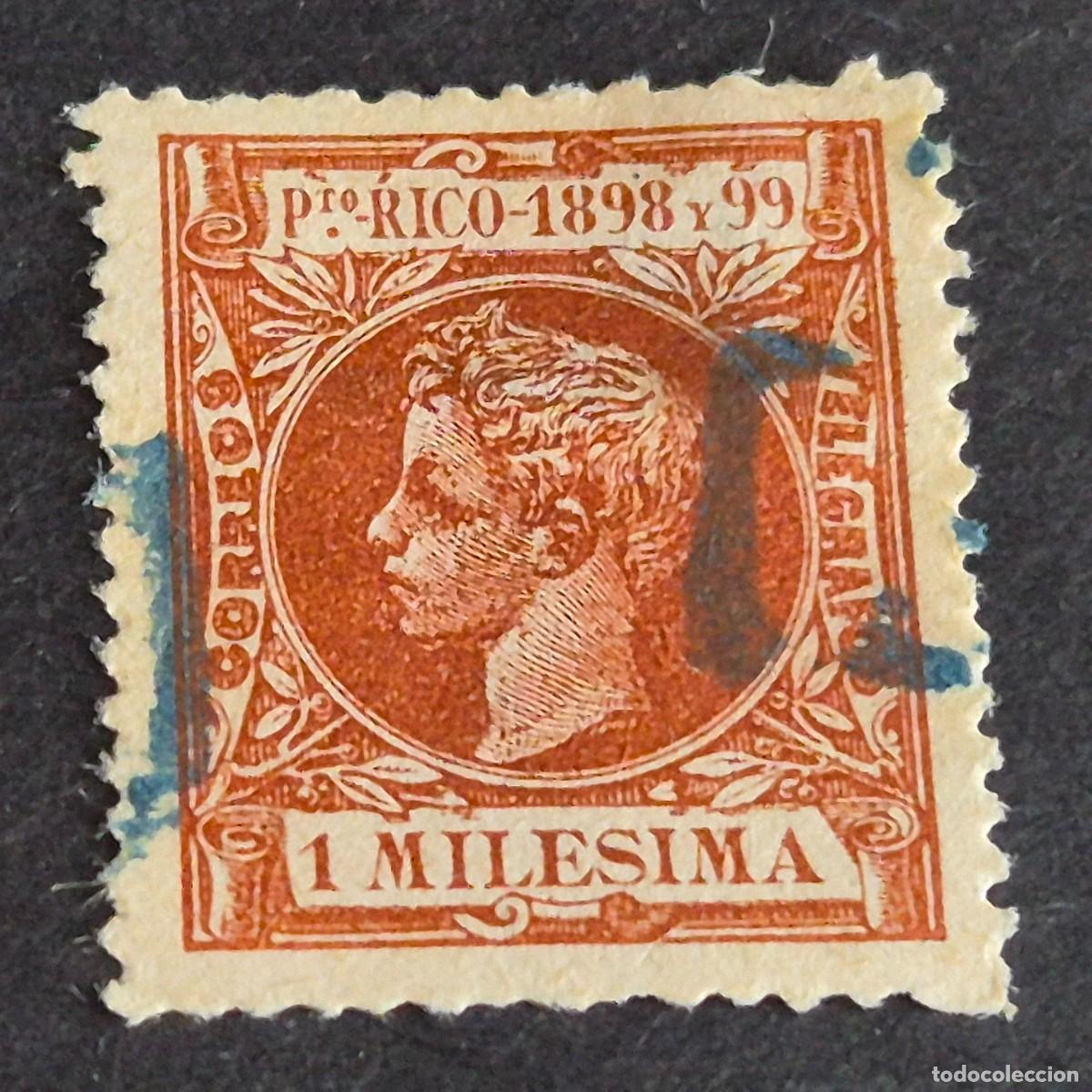 Sellos: ESPA&Ntilde;A, PUERTO RICO, 1898, ALFONSO XIII, EDIFIL 130, USADO, (LOTE AB)