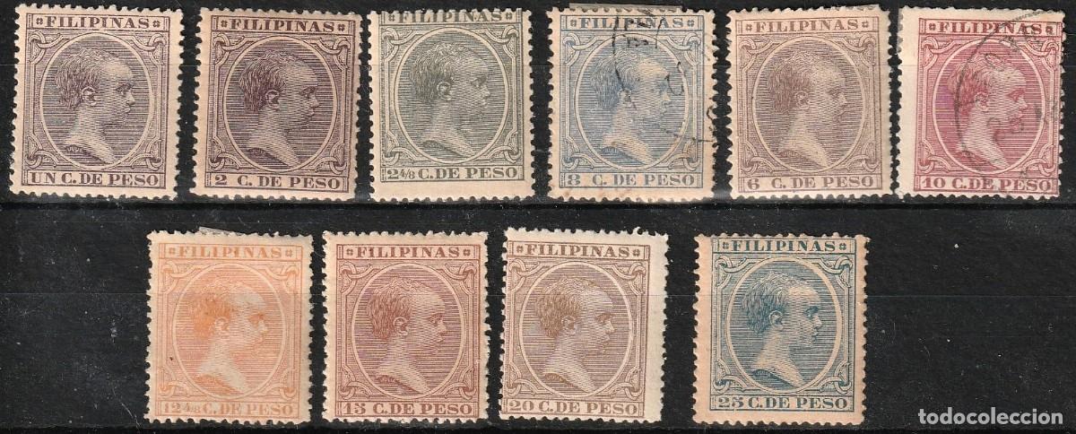 Sellos: Puerto Rico Espa&ntilde;ol lote de 10 sellos nuevos de la misma serie.Alfonso XIII.1894