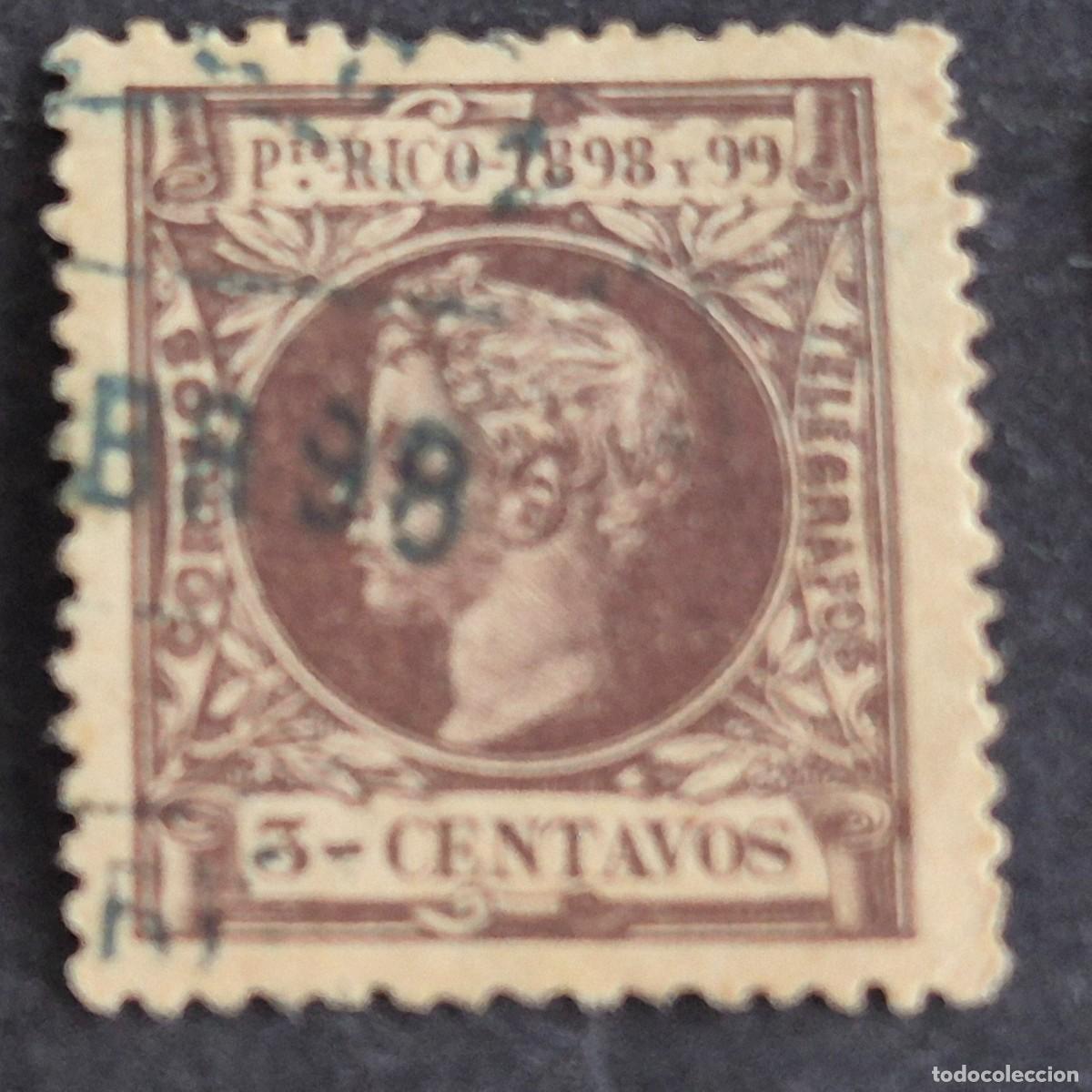 Sellos: ESPA&Ntilde;A, PUERTO RICO, 1898, ALFONSO XIII, EDIFIL 137, USADO, (LOTE AB)